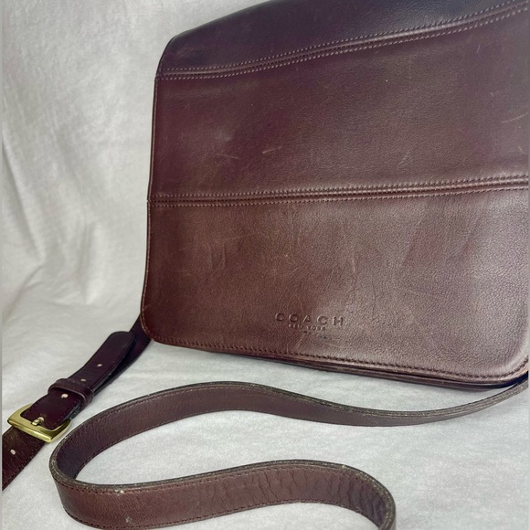 VINTAGE Coach 1998 Tribeca Crossbody - Dark Mahogany Brown Leather 🤎 - Picture 2 of 8